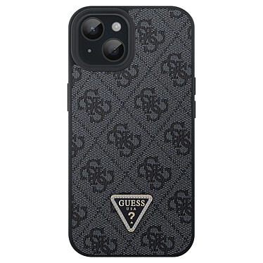 Guess Coque pour iPhone 15 Plus Design Élégant Imprimé 4G Bords Rehaussés Noir