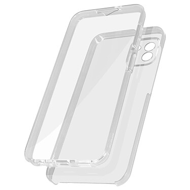 Avizar Coque pour Samsung Galaxy A03 Intégrale Arrière Rigide Transparent et Avant Souple  transparent