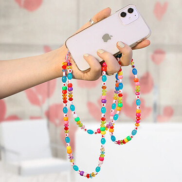 Avizar Bijou de Téléphone Collier Love 110cm Collection Lovely Multicolore pas cher