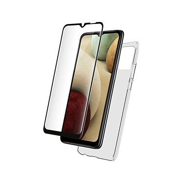 BigBen Connected Pack Protection pour Galaxy A12 Coque Antichocs en TPU et Verre d'Écran 9H Transparent