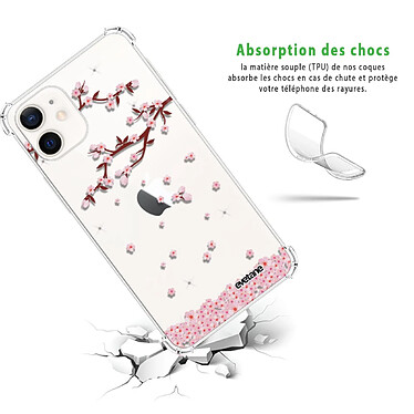 Avis Evetane Coque iPhone 12 mini anti-choc souple angles renforcés transparente Motif Chute De Fleurs