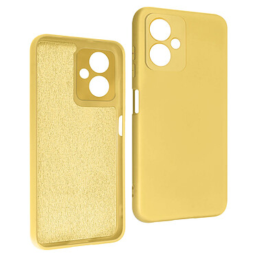 Avizar Coque pour Xiaomi Redmi Note 12 5G Silicone Semi-rigide Finition Soft-touch  Jaune