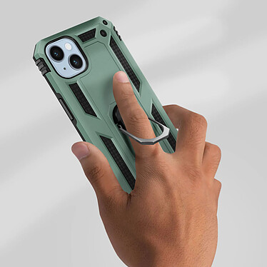 Avis Avizar Coque pour iPhone 14 Antichoc Bi-matière Bague Support Vidéo  vert