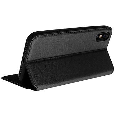 Avizar Etui iPhone X / XS Housse folio portefeuille protection Classic Edition noir pas cher