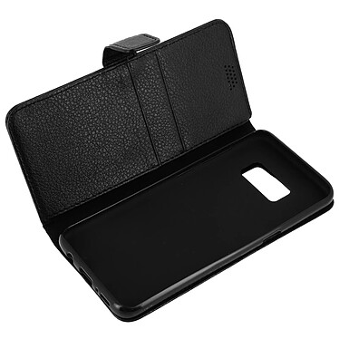 Avizar Housse Etui Clapet Portefeuille Samsung Galaxy S8 Plus - Noir