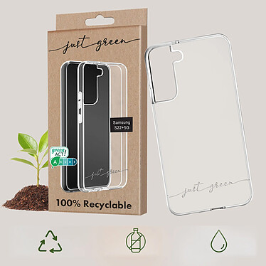 Avis Just Green Coque pour Samsung Galaxy S22 Plus Recyclable  transparent