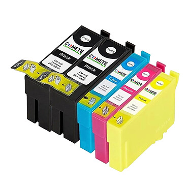 COMETE - 34XL - Pack de 5 Cartouches d’Encre Compatibles avec Epson - Couleur et Noir - Marque française