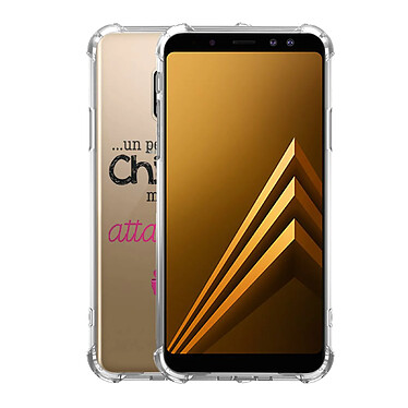 Avis Evetane Coque Samsung Galaxy A8 2018 anti-choc souple angles renforcés transparente Motif Un peu chiante tres attachante