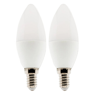 Elexity - Lot de 2 ampoules LED flamme 5,2W E14 470lm 2700K (Blanc chaud)