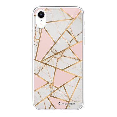 LaCoqueFrançaise Coque iPhone Xr 360 intégrale transparente Motif Marbre Rose Tendance