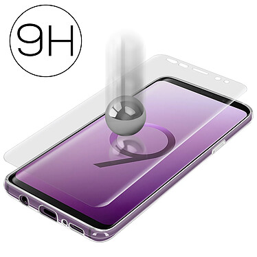 Avizar Coque Arrière + Film Verre Trempé Transparent Galaxy S9 - Transparent pas cher