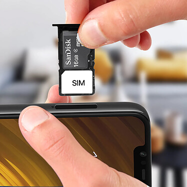 Avis Clappio Tiroir Carte pour Xiaomi Pocophone F1 Nano SIM et Micro SD de remplacement Noir