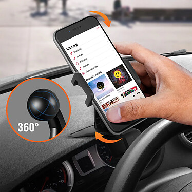 LinQ Support Voiture Smartphone Pare-soleil Emplacement Numéro Téléphone  Noir pas cher