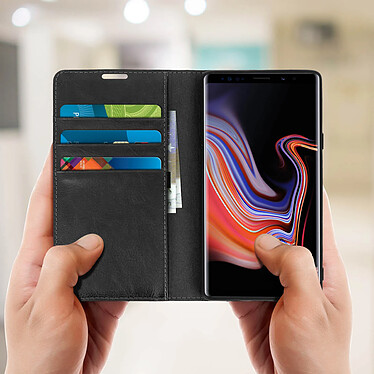 Avis Avizar Étui Samsung Galaxy Note 9 Portefeuille Fonction Support noir