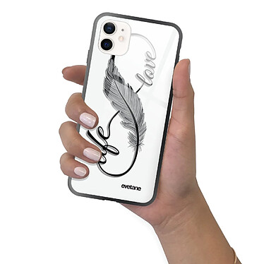 Evetane Coque iPhone 12 Mini Coque Soft Touch Glossy Love Life Design pas cher