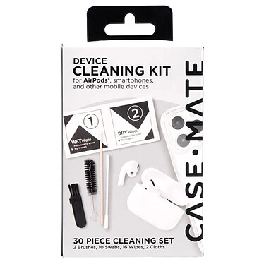 Case Mate-Cleaning Kit pour AirPods-BLANC