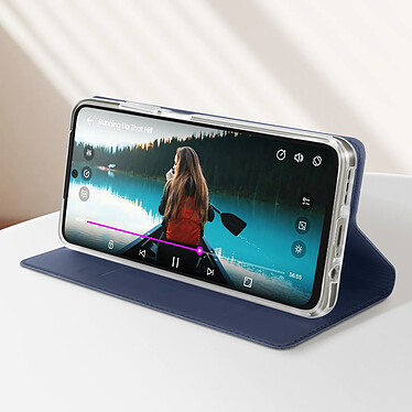 Avis Dux Ducis Étui pour Motorola Moto G34 Clapet Porte-carte Support Vidéo Bleu Nuit