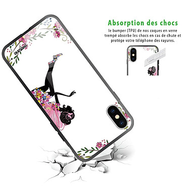 Avis Evetane Coque en verre trempé iPhone Xs Max Fée Fleurale