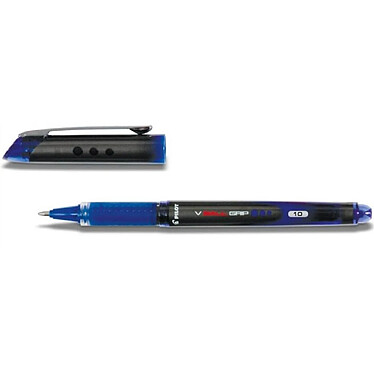 PILOT Stylo roller V-BALL GRIP pointe métal 1 mm encre liquide bleue x 12