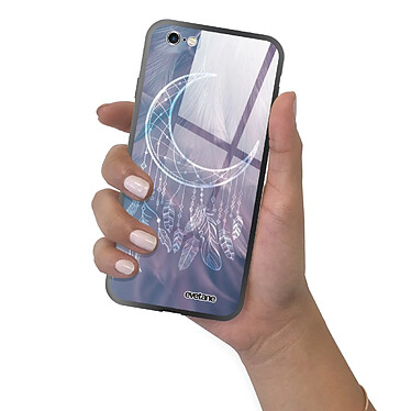 Evetane Coque en verre trempé iPhone 6 Plus / 6S Plus Lune Attrape Rêve pas cher