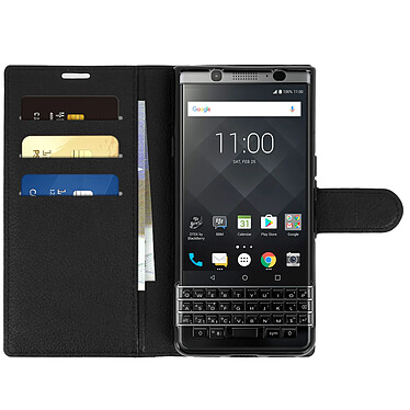 Avis Avizar Etui Folio Clapet Portefeuille Noir BlackBerry KEYone - Fonction support