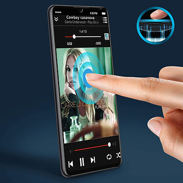 Avizar Film Huawei P30 Pro Verre Trempé Incurvé Transparent au Contour Noir pas cher
