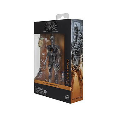 Star Wars : The Mandalorian Black Series - Pack 2 figurines IG-12 & Grogu 15 cm pas cher