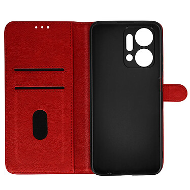 Avizar Housse pour Honor X7a Clapet Portefeuille Fonction Support Vidéo  Rouge