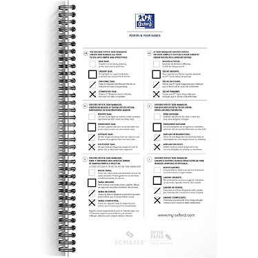 Avis OXFORD Office Essentials TaskManager, 141 x 246 mm, bleu