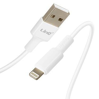 LinQ Câble USB vers Lightning 2.4A Charge et Synchro Rapide 3m Blanc