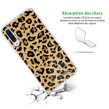 Avis Evetane Coque Samsung Galaxy A50 360 intégrale transparente Motif Léopard Beige Tendance