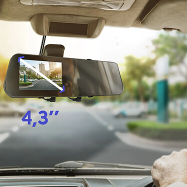 Avizar Dashcam Rétroviseur Écran Intégré Caméra Avant Caméra de Recul Full HD 1080p pas cher