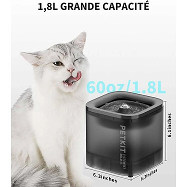 Petkit EVERSWEET SOLO CYBERTAIL fontaine a eau pour animaux 1.8L noir pas cher