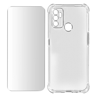 Avizar Pack Protection Oppo A53 et A53s Coque Souple et Verre Trempé transparent