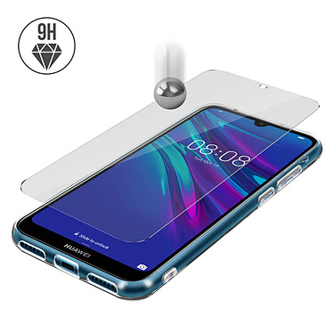 Avizar Coque Huawei Y6 2019 / Y6S Silicone Gel + Film Ecran Verre Trempé transparent pas cher