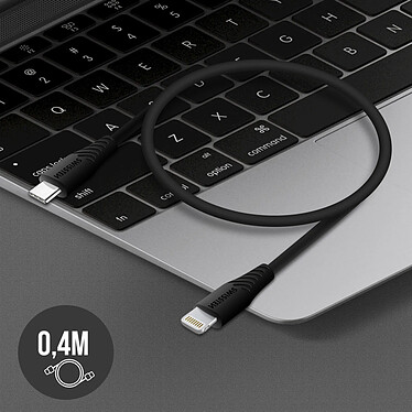 Swissten Câble USB-C vers Lightning Charge rapide 3A Synchronisation 0,4m  Noir pas cher