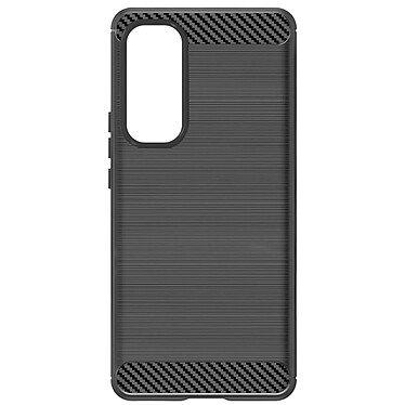 Avizar Coque pour Samsung Galaxy A55 Flexible Effet Carbone Noir