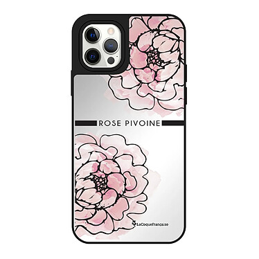 LaCoqueFrançaise Coque iPhone 12/12 Pro miroir Rose Pivoine Design