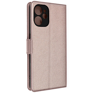 Avizar Étui pour Realme 9i 5G porte-carte support vidéo double languette  Rose Gold