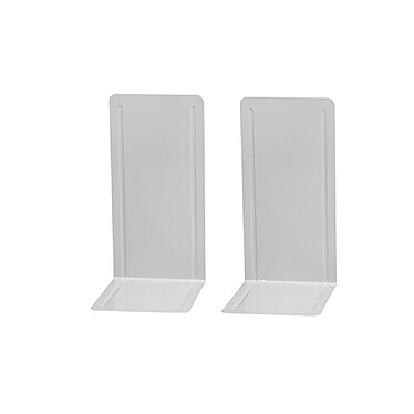 WEDO Lot de 2 Serre-classeurs / Livres, (L)140 x (P)120 x (H)240 mm Gris