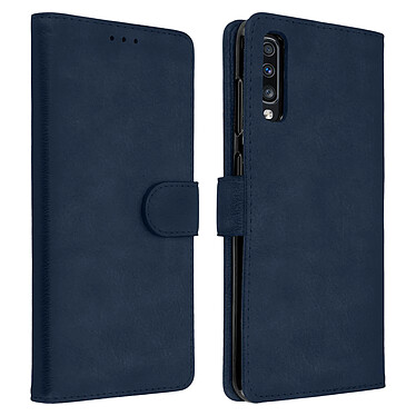 Avizar Housse Samsung Galaxy A70 Étui Portefeuille Support Stand Bleu nuit