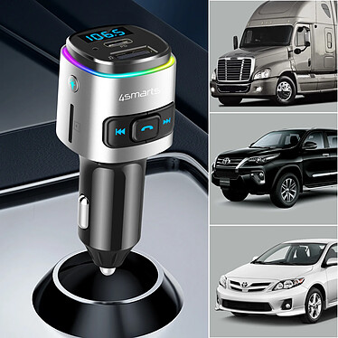 Acheter 4smarts Transmetteur FM Bluetooth avec Chargeur Voiture USB et USB-C PD 18W  Noir