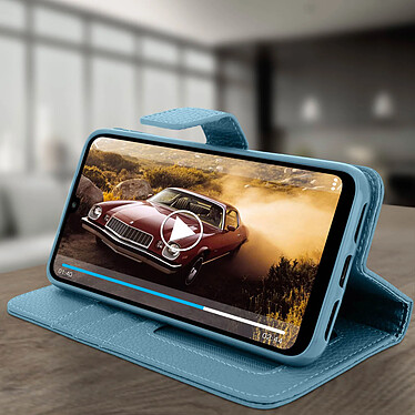 Acheter Avizar Housse Xiaomi Redmi 7 Etui Folio Coque Soft Touch Support Vidéo bleu