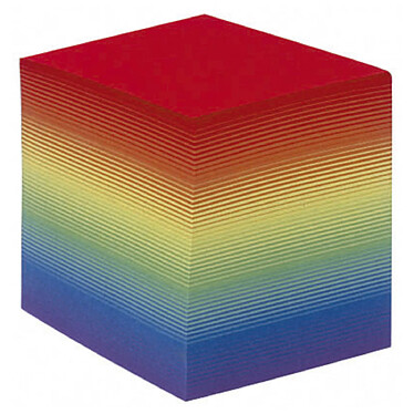 QUO VADIS Bloc cube arc en ciel 9x9x9cm - 700 feuilles