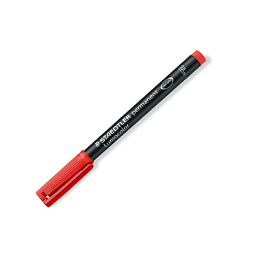 STAEDTLER Marqueur permanent 'Lumocolor 318F' Tracé 0,6 mm Rouge x 10