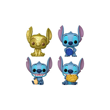 Stitch Holiday 2024 - Pack 4 porte-clés Pocket POP! Dreidel Box 4 cm