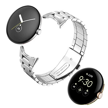 Acheter Avizar Bracelet pour Google Pixel Watch Maillons en Acier Inoxydable a Boucle Papillon  Argent