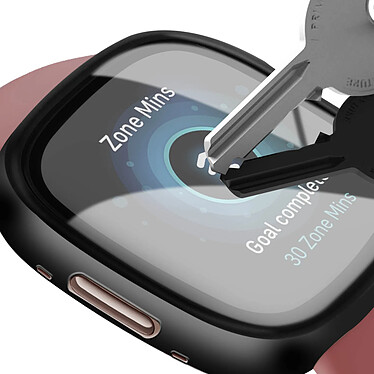 Avizar Coque Noire avec Verre Trempé pour FitBit Versa 4 et FitBit Sense 2 pas cher