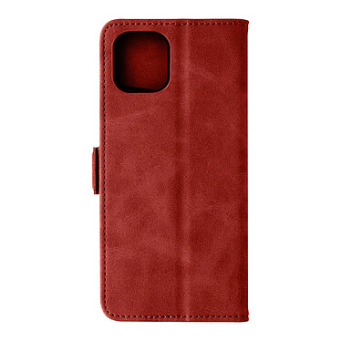 Avizar Étui pour Samsung Galaxy A03 Similicuir Porte-carte Double languette magnétique  Rouge