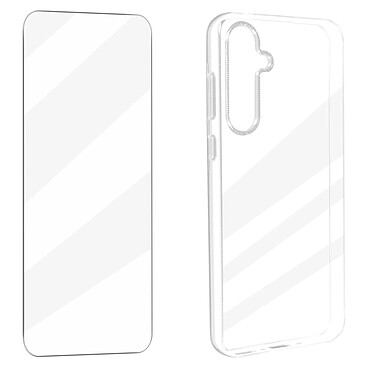 Avizar Coque protection intégrale pour Samsung Galaxy A35 5G verre trempé Transparent